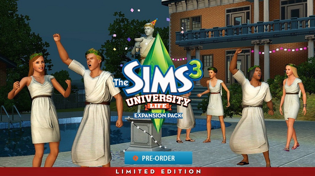 Sims 3 University Origin Release Date Uk